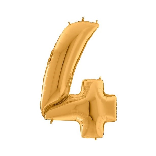 Folieballon XL - GULD - TAL 4 - 160 cm