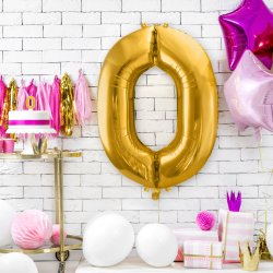 Folieballon - GULD - TAL 0 - 86 cm