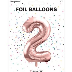 Folieballon - ROSAGULD - TAL 2 - 86 cm