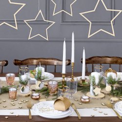 Fyrfadsstage - Antik Rosa Guld - 3 cm, 4 stk.