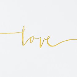 Gstebog - LOVE - Guld
