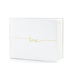 Gstebog - LOVE - Guld