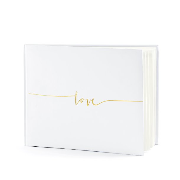 Gstebog - LOVE - Guld