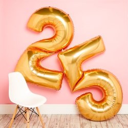 Folieballon XL - GULD - TAL 0 - 160 cm