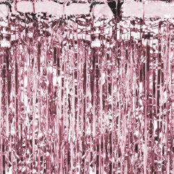 Glitter Gardin - Rosa Guld - 90 x 250 cm