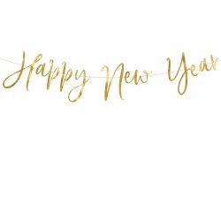 Banner - HAPPY NEW YEAR - Guld