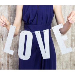 Banner - LOVE - Slvglitter