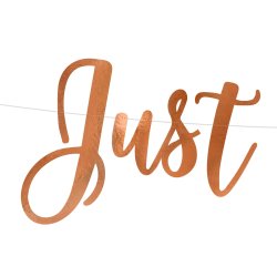 Banner - JUST MARRIED - Rosaguld
