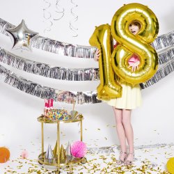 Glitter Guirlande - Slv - 4 meter