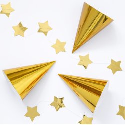 Guirlande - Stjerner - Guld