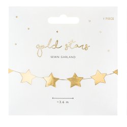Guirlande - Stjerner - Guld