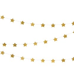 Guirlande - Stjerner - Guld