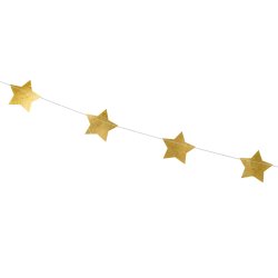 Guirlande - Stjerner - Guld
