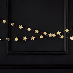 Guirlande - Stjerner - Guld