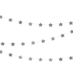 Guirlande - Stjerner - Slv