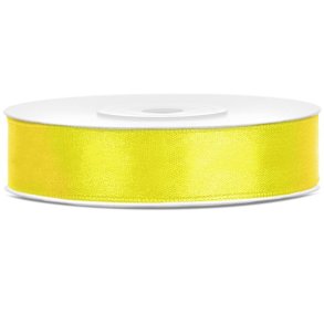 Satinbnd - Gul - 12 mm
