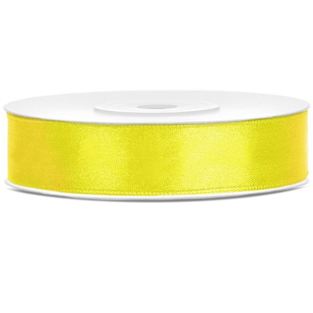Satinbnd - Gul - 12 mm