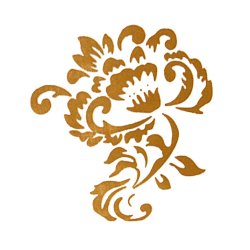 Bordlber - Vendbar Guld / slv print p organza - 36 cm x 9 meter