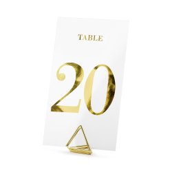 Bordnummer - Guld p transparent kort