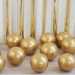 Balloner til ramme / Stativ - Guld Chrome - Mini - 40 stk.