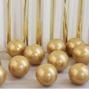 Balloner til ramme / Stativ - Guld Chrome - Mini - 40 stk.