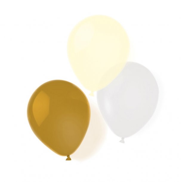 Balloner - Mix - Et strejf af guld - 8 stk.