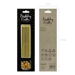 Kagelys - Guld - 12 stk.