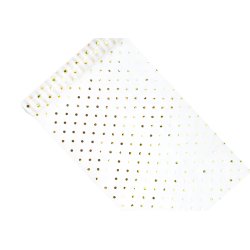 Bordlber - Organza - Vendbar med guld / slv prikker - 36 cm x 9 meter