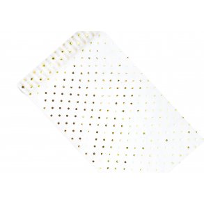 Bordlber - Organza - Vendbar med guld / slv prikker - 36 cm x 9 meter