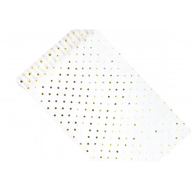 Bordlber - Organza - Vendbar med guld / slv prikker - 36 cm x 9 meter