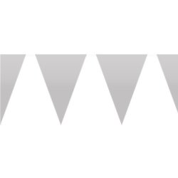 Guirlande med vimpler - 20 x 30 cm - 10 meter - Slv