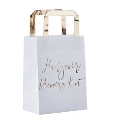 Hangover Recovery Kit pose - Hvid med guldskrift - 5 stk.