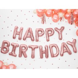 Folieballon - HAPPY BIRTHDAY - Rosa guld