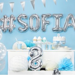 Folieballon - HASHTAG - Slv