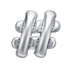 Folieballon - HASHTAG - Slv