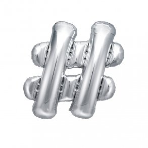 Folieballon - HASHTAG - Slv