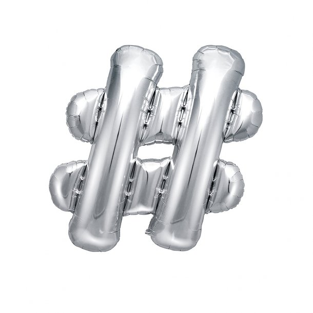 Folieballon - HASHTAG - Slv