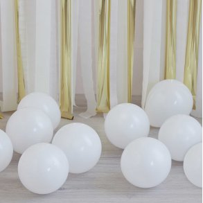 Balloner til ramme / Stativ - Hvid - Mini - 40 stk.