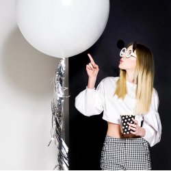 Ballon Jumbo - Hvid - 100 cm