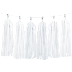 Guirlande med tassels - Hvid 