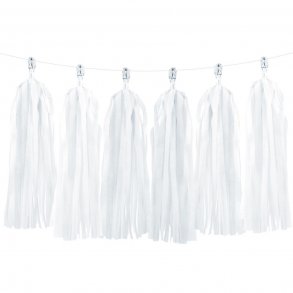 Guirlande med tassels - Hvid 