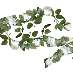 Guirlande med roser - Hvid