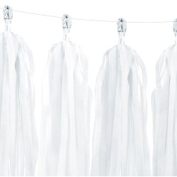 Guirlande med tassels - Hvid 
