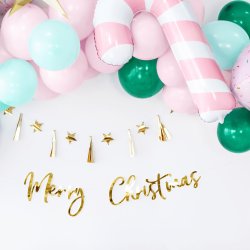 Folieballon - JULESTOK - Lyserd 82 cm