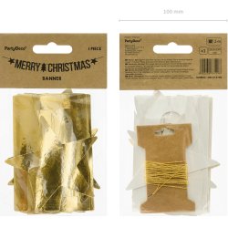 Banner - MERRY CHRISTMAS- Guld