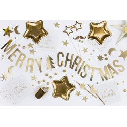 Banner - MERRY CHRISTMAS- Guld