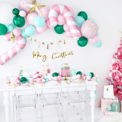 Folieballon - JULESTOK - Lyserd 82 cm