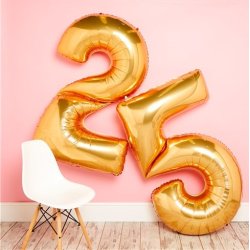 Folieballon XL - GULD - TAL 5 - 160 cm