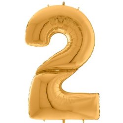 Folieballon XL - GULD - TAL 2 - 160 cm