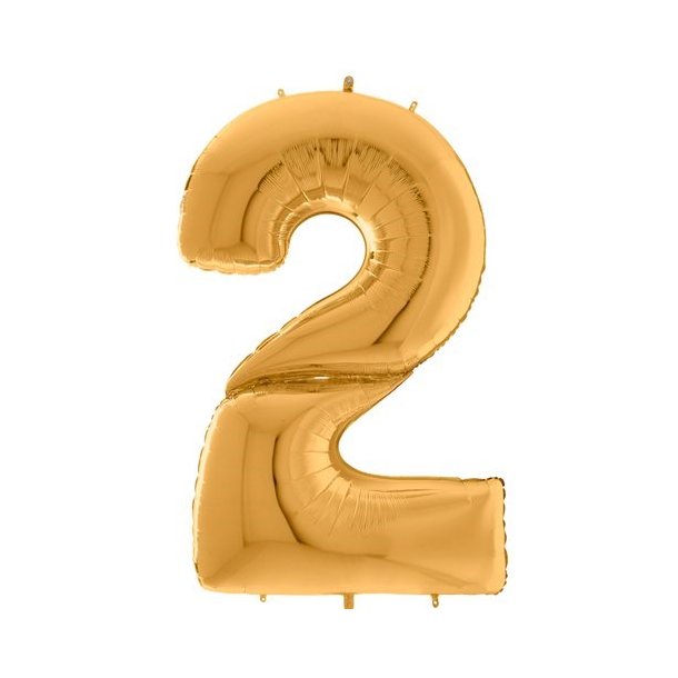 Folieballon XL - GULD - TAL 2 - 160 cm